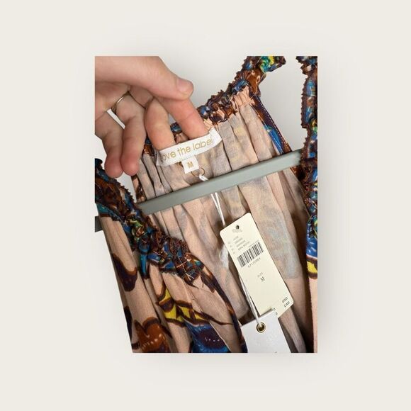 Anthropologie Love The Label Boho Printed Maxi Dress Size Medium NWT - Picture 10 of 12